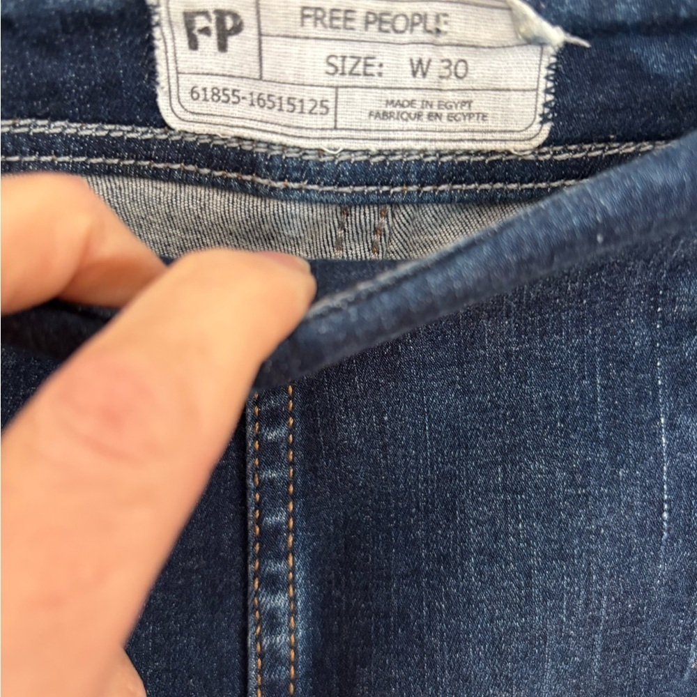 Free People Dark Blue Skinny Jeans - Picture 2 of 4